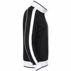 Track Top Jacket Full Zip Tracksuit Varsity Jumper Warm Winter - Black/White - L (14-16)