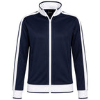 Track Top Jacket Full Zip Tracksuit Varsity Jumper Warm Winter - Navy/White - XL (18-20)