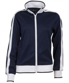Track Top Jacket Full Zip Tracksuit Varsity Jumper Warm Winter - Navy/White - XL (18-20)