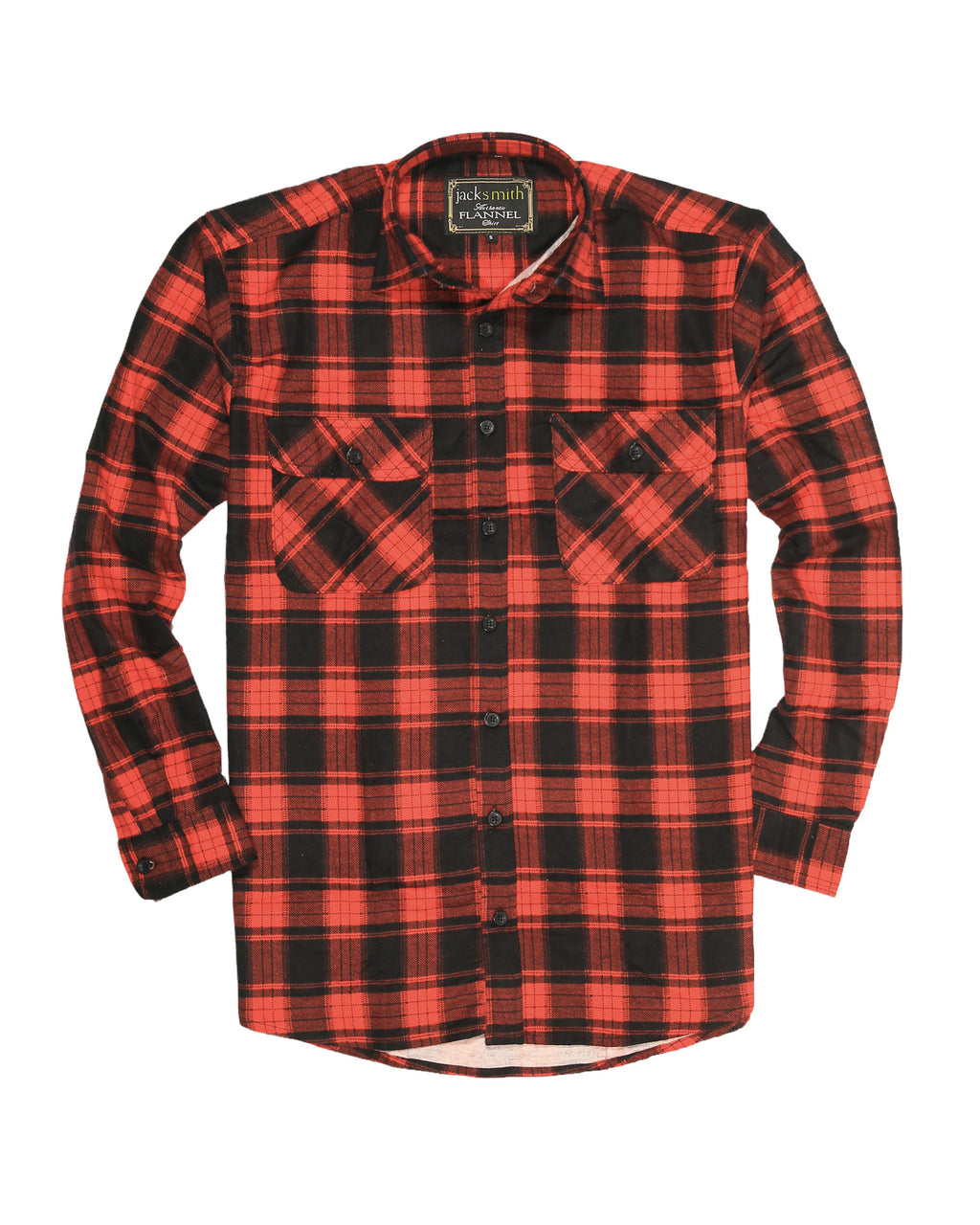 Mens Flannelette Long Sleeve Shirt 100% Cotton Check Authentic Flannel - Full Placket - Red  - 7XL