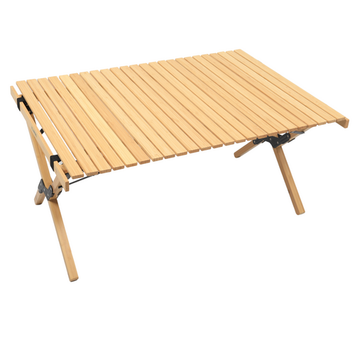 Folding Bamboo Roll Up Table for Camping Picnics and BBQ