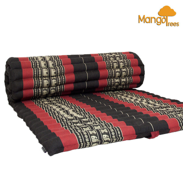 Red Kapok Roll Up Mattress for Camping Travel and Rest