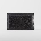 Sushi Plate 22cm Charcoal Net Design