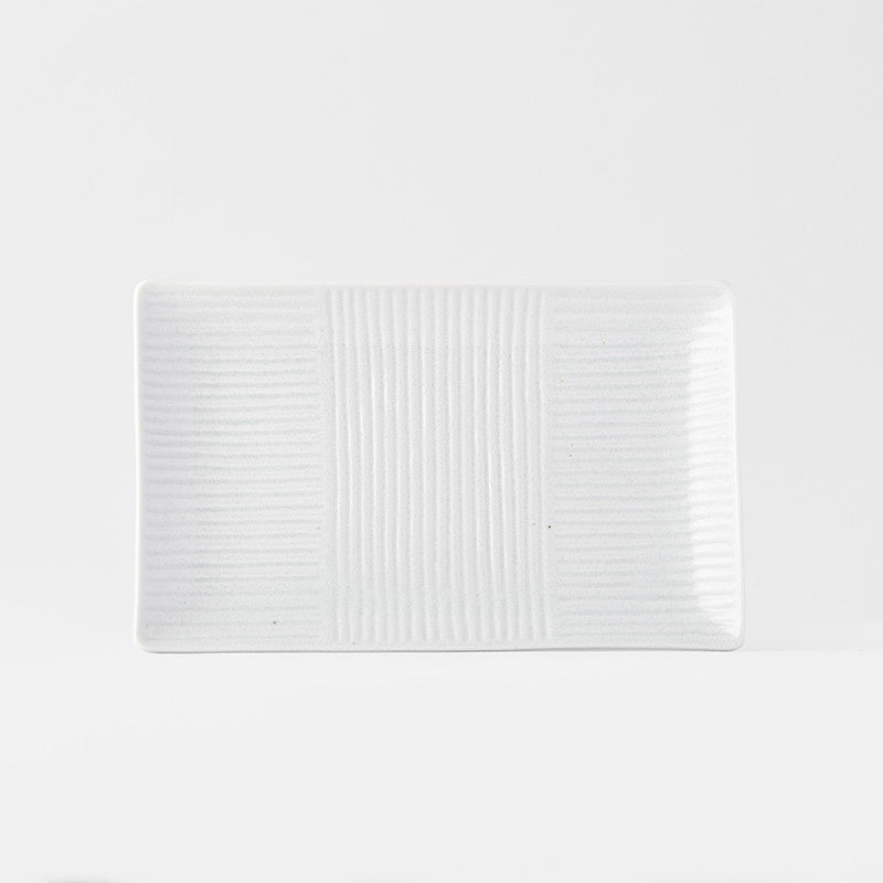 Sushi Plate 21cm Line White Design
