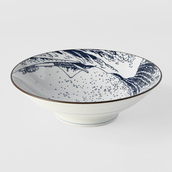 Great Wave Design Ramen Bowl