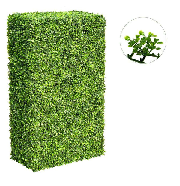 Large Mixed Boxwood Artificial Hedge Panel for Outdoor Privacy