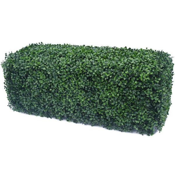Compact Artificial Boxwood Hedge Panel for Outdoor Privacy