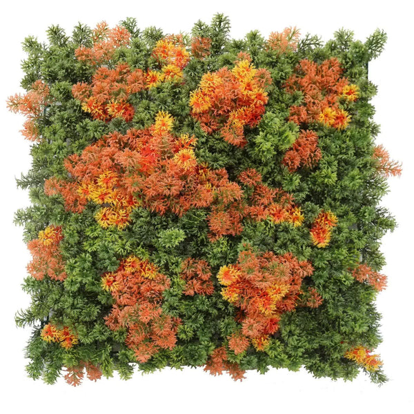 Orange Green Artificial Moss Panel for Outdoor Garden Decoration