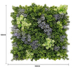 Vivid Purple and Green Moss Panel UV Resistant 100cm x 100cm (Back Order Only)