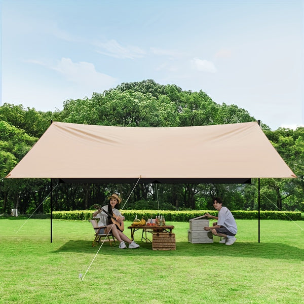 Black Waterproof Camping Canopy for Sun and Rain Protection