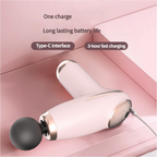White Mini Portable Fascia Gun - 6-Speed Adjustable Muscle Massage Gun, Type-C Charging, 5W Power