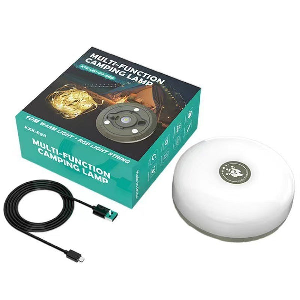 Color LED Camping Light with Tape Measure and Rechargeable Battery