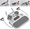 Grey 6-in-1 Multifunctional Fitness Board – Ab Wheel, Automatic Rebound, Fat Burning and Core Strengthening Home Workout Equipment
