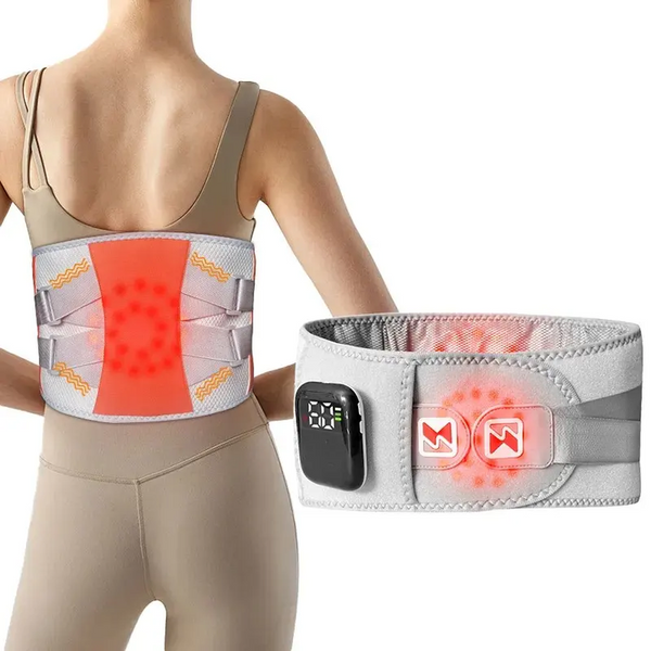 Grey And Orange Wireless Heated Waist Massager