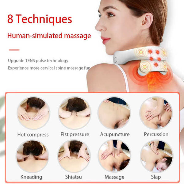 White Portable Electric Neck Massager