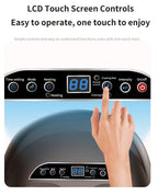 Luxury Automatic Foot Massager - Black Shiatsu Foot and Calf Massager with Adjustable Intensity, Air Compression, and Digital Display