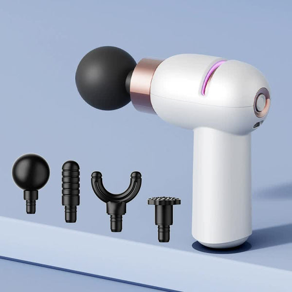 White Portable Mini Massage Gun with 6 Speeds
