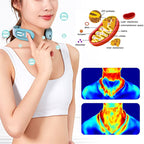 Gradient Blue 12-Level Intelligent Neck Massager with Heating Function - Pain Relief and Relaxation