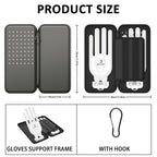 Premium Golf Glove Holder Case - Keeps Gloves Dry & Shaped, Carbon Fiber Look with Hook (Gloves Not Included)