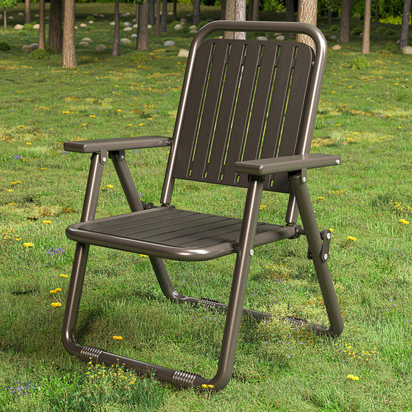 Coffee Portable Folding Recliner Chair for Outdoor Camping