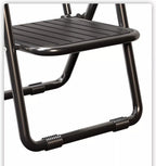 Black Portable Folding Chair - Outdoor Beach and Camping Recliner