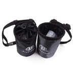 2PCS Black Professional Rock Climbing Gear Bag - 840D Heavy Duty Oxford Cloth Waist Pouch for Mountaineering, Bouldering, and Outdoor Equipment Storage