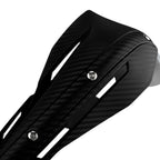Professional Universal Motorcycle Handguards for Honda CC110 Cross Cub - Heavy Duty Aluminum Alloy Anti-Collision Brush Guards, Carbon Fiber Style Handlebar Protectors for Dirt Bikes and Off-Road Motorcycles - 1 Pair—White