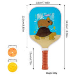 【RT-016】Fiberglass Pickleball Paddle Set of 2 with 4 Balls and Carry Bag - 185g Single Paddle Weight - Beginner Friendly Starter Kit with Non-Slip Cushion Grip for Adults Kids and Outdoor Family Fun