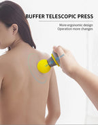 2 Pcs Grey And Green Mini Massage Gun - 6-Speed Muscle Relaxer, USB Rechargeable, Portable Fascia Massager for Home Use