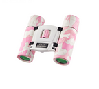 Pinkish White Mini Pocket Binoculars - 8x21 High Power Colorful Binoculars for Kids