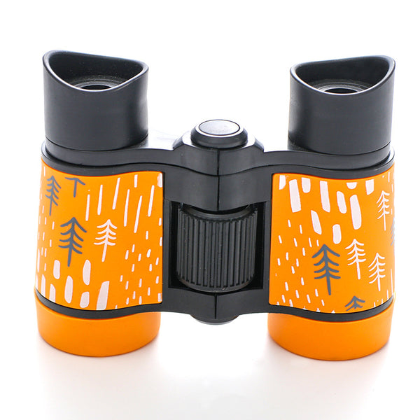 Orange Kids Binoculars with Rubber Grip and Tree Pattern 2 Pack