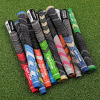 2 Pcs Blue MCC PLUS4 Midsize Golf Grip - Rubber and Cotton Thread Hybrid, 265 mm, 72g, Core 60