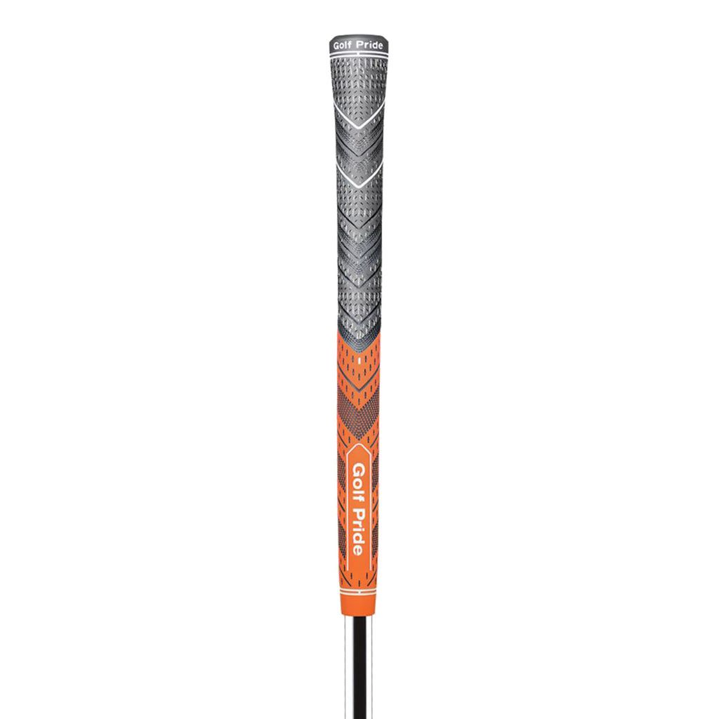 2 Pcs Orange MCC PLUS4 Midsize Golf Grip - Rubber and Cotton Thread Hybrid, 265 mm, 72g, Core 60