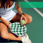Set 4 White And Green T700 Carbon Fiber Pickleball Paddle Set - 2 Paddles, 4 Balls, and Portable Carry Bag for Adults and Students