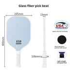 Purple Fiberglass Pickleball Paddle Set - 2 Minimalist Paddles, 4 Balls, and Carry Bag for Outdoor Play