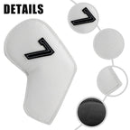 Khaki Golf Iron Head Covers Set of 10 - Waterproof PU Leather Club Protectors with Embroidered Numbers (3-9, P, A, S)