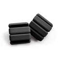 Black Adjustable Silicone Wrist & Ankle Weights - 2lb Pair (900g) | Comfortable Fitness Resistance Bands for Workout, Running, Training