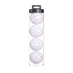 2 Tubes White Outdoor Pickleball Balls 4-Pack - Durable 40-Hole Design with Carry Tube(8 balls in total)