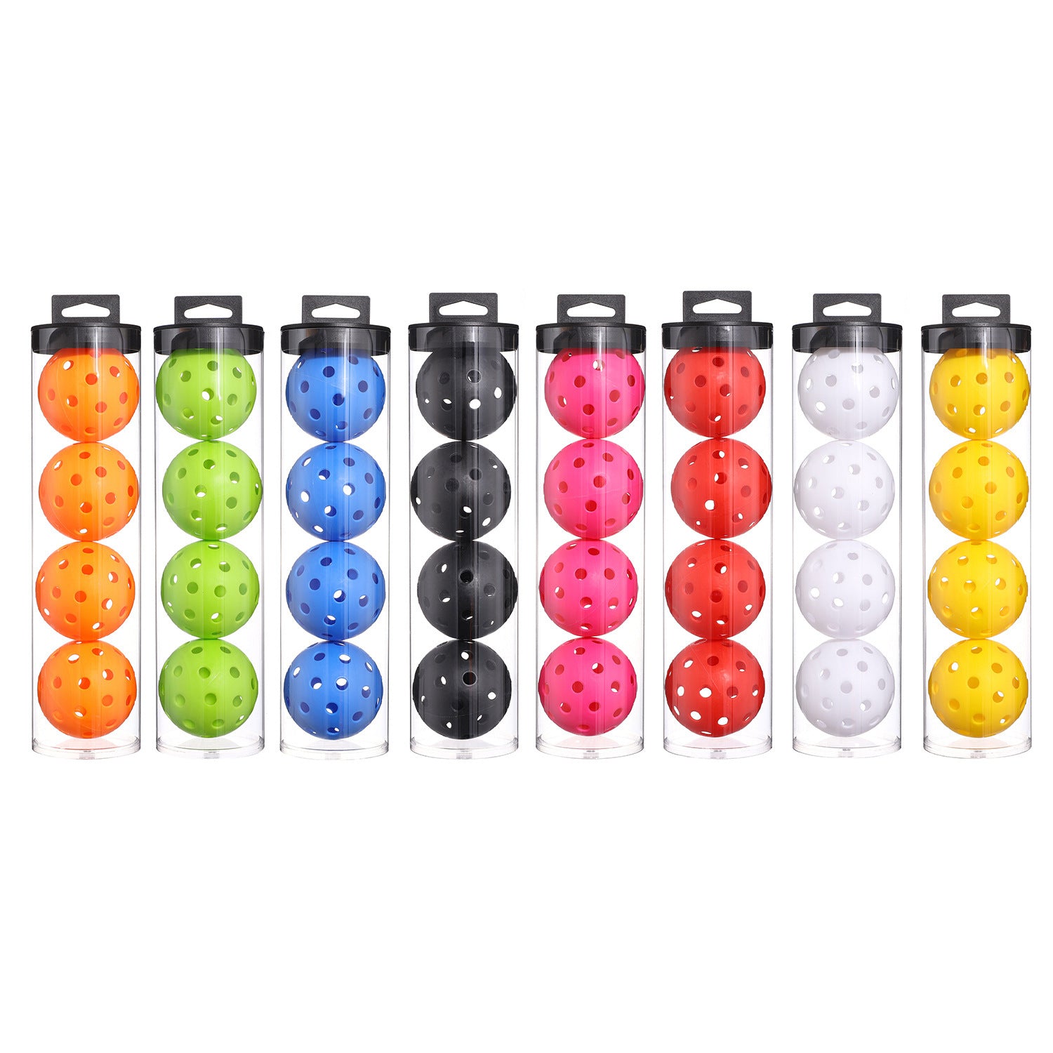 2 Tubes Blue Outdoor Pickleball Balls 4-Pack - Durable 40-Hole Design with Carry Tube(8 balls in total)