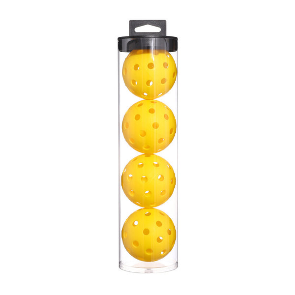 2 Tubes Yellow Outdoor Pickleball Balls 4-Pack - Durable 40-Hole Design with Carry Tube(8 balls in total)