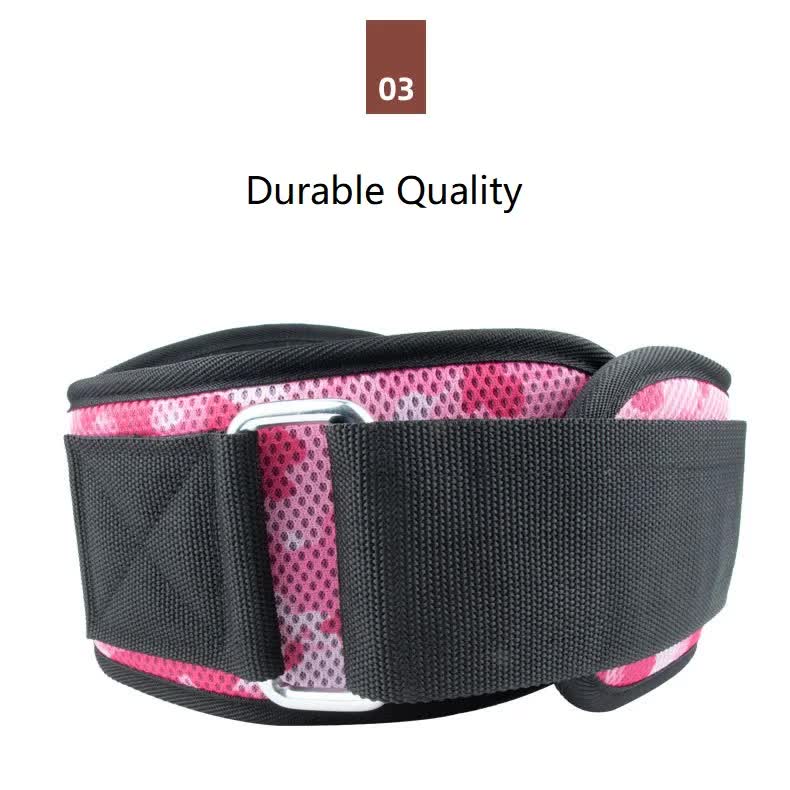 Size M Grey Camouflage Camo Weightlifting Belt - EVA Nylon Gym Belt for Squats, Deadlifts & Lumbar Support