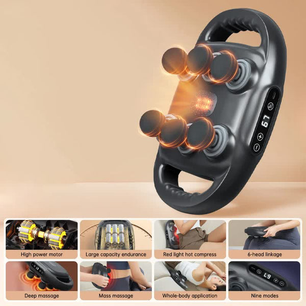 Dark Grey Advanced 6-Head Percussion Massager