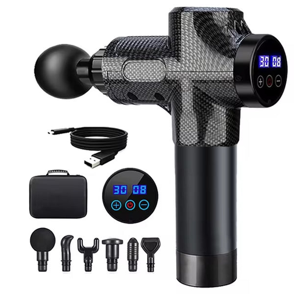 Carbon Fiber Deep Tissue Percussion Massage Gun