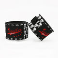 Small Black Head Pro Grade 5m Boxing Hand Wraps - Printed Elastic Bandages for Training & Combat Sports (1 Pair)