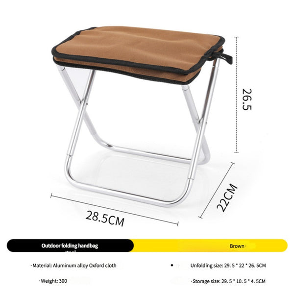 Brown Ultralight Folding Camping Chair for Outdoor Adventures