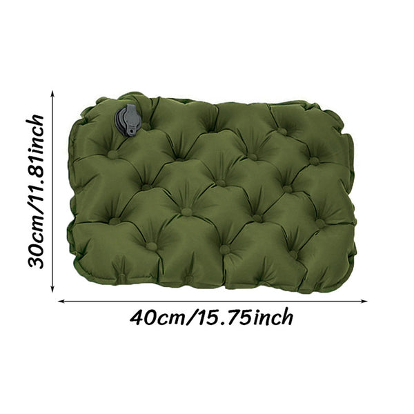 Olive Green Inflatable Camping Seat Cushion Portable Outdoor Pad
