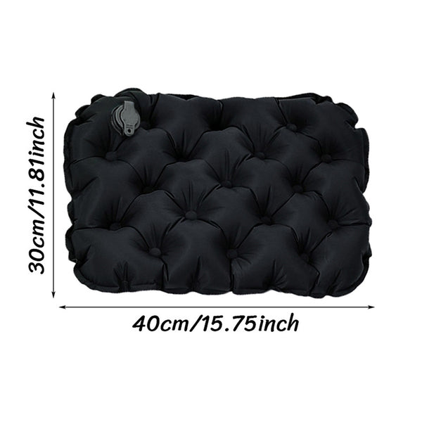 Olive Black Inflatable Camping Seat Cushion Portable Outdoor Pad