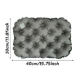 Inflatable Seat Cushion - Portable 40x30x5cm Camping Pad in Olive Grey