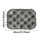 Inflatable Seat Cushion - Portable 40x30x5cm Camping Pad in Olive Grey