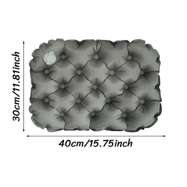 Olive Grey Inflatable Camping Seat Cushion Portable Outdoor Pad
